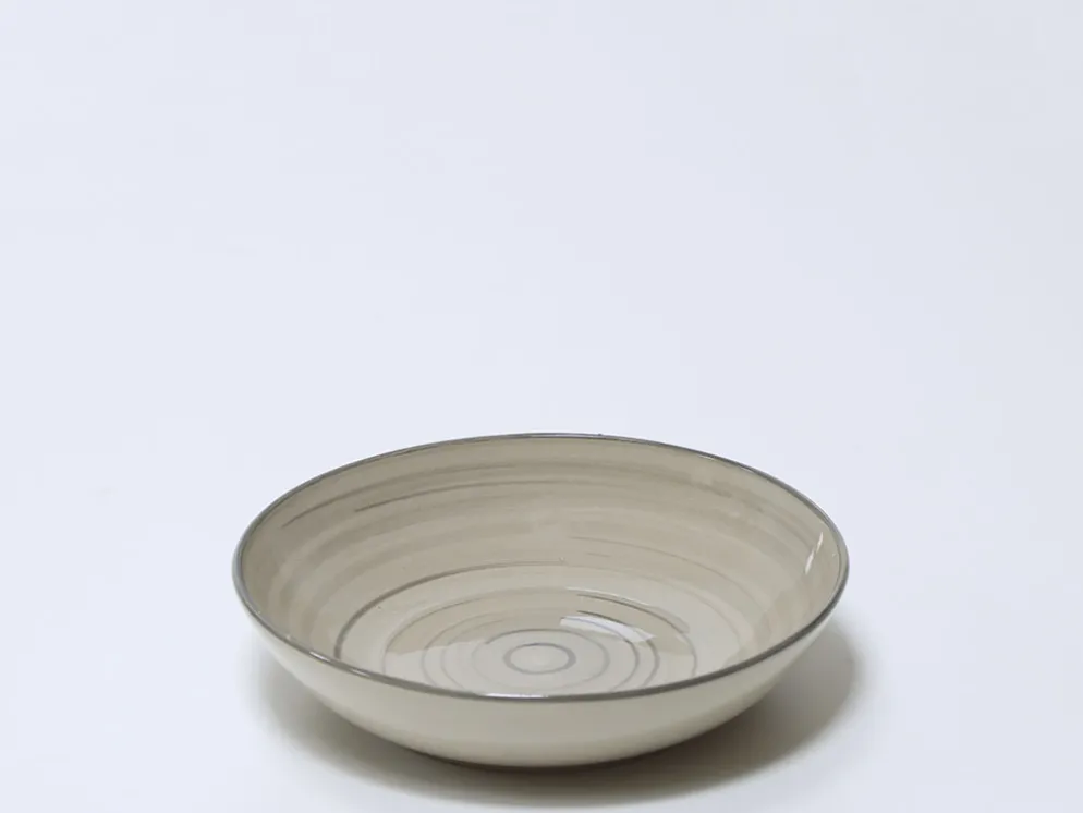 PLATO HONDO Ø21CM ESPIRAL GRIS