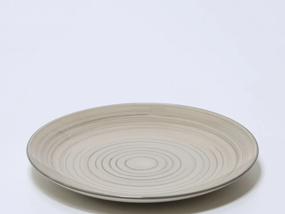 PLATO LLANO Ø27CM ESPIRAL GRIS