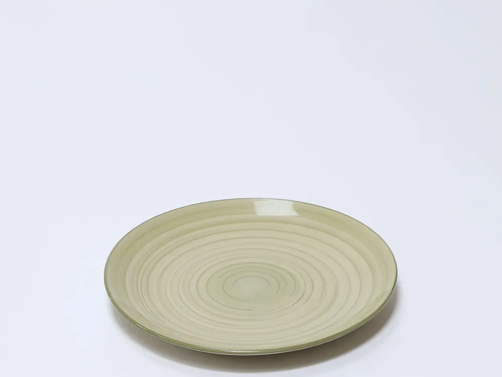 PLATO LLANO Ø27CM ESPIRAL OLIVA