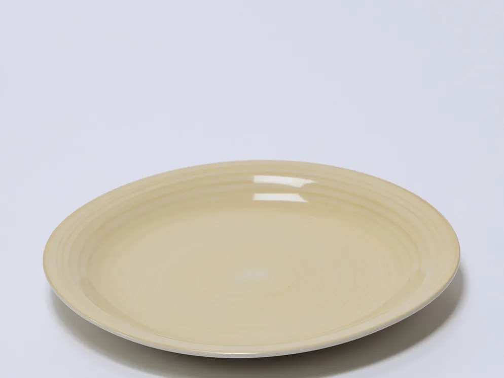 PLATO LOZA LLANO Ø26CM AMARILLO