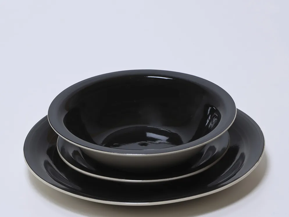 PLATO LOZA LLANO Ø26CM NEGRO