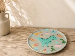 PLATO MELAMINA 21CM DINOSAURIO