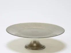 PLATO TARTA C/PIE DORADO Ø33CM