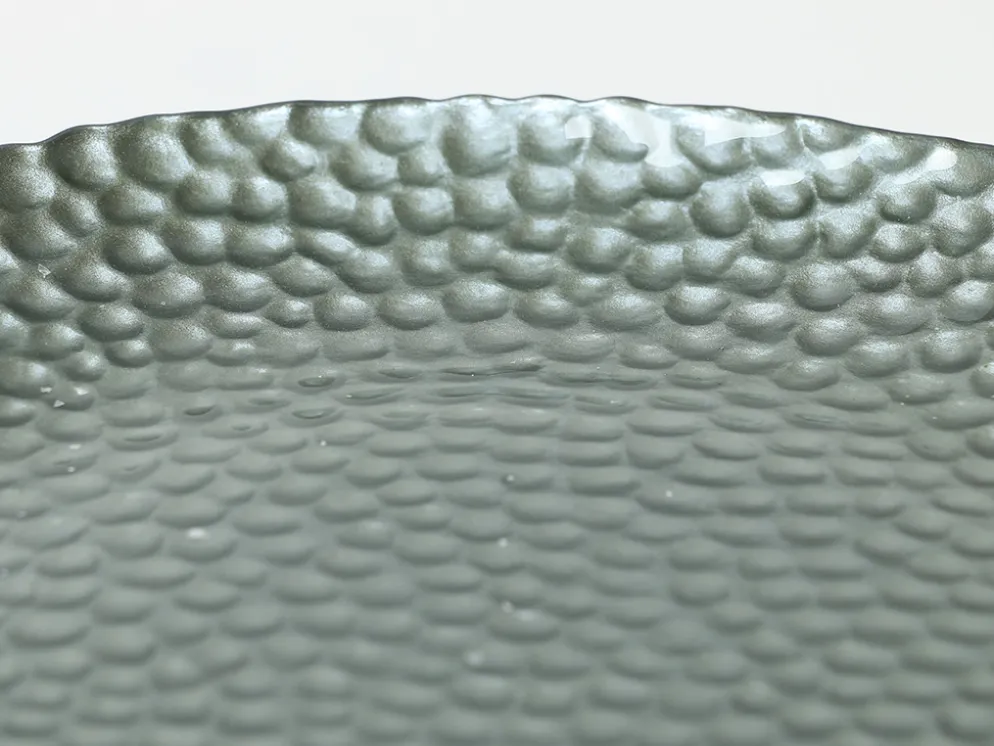 PLATO TARTA CRISTAL VERDE 28CM