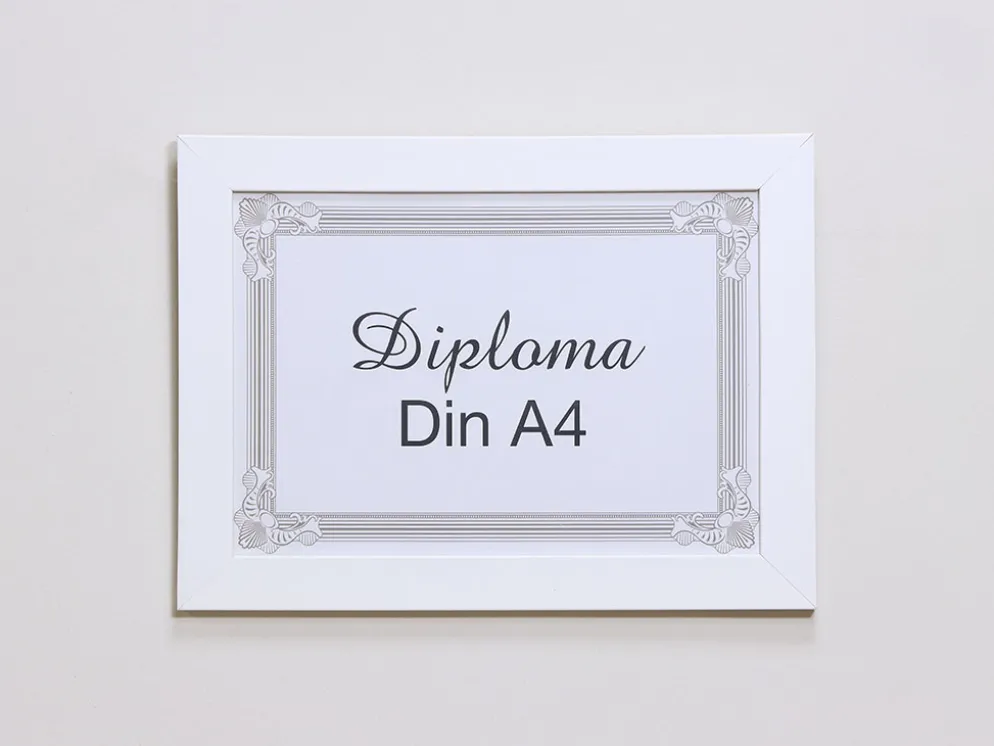 PORTAFOTOS DIPLOMA A4 BLANCO