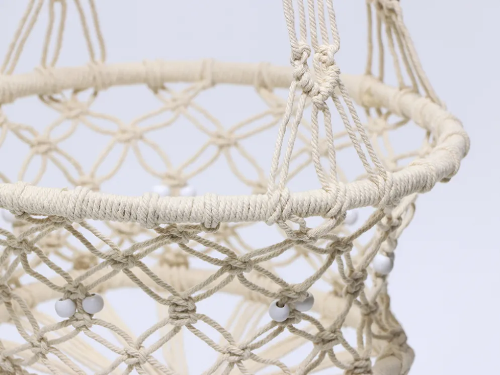 PORTA MACETAS COLGANTE CUERDA MACRAME