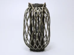 PORTAVELAS MIMBRE NATURAL 53CM