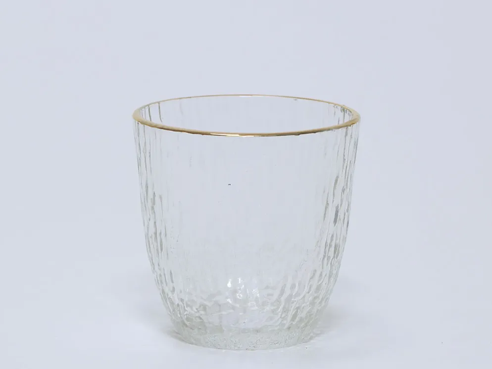 PORTAVELAS TALLADO TRANSPARENTE Ø9CM