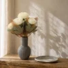 RAMO FLORES ENVEJECIDO CREMA 30CM