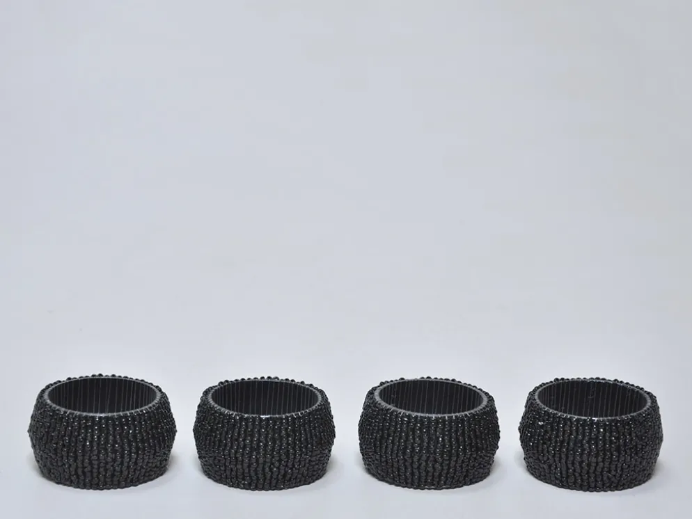 SERVILLETERO INDIVIDUAL NEGRO SET4