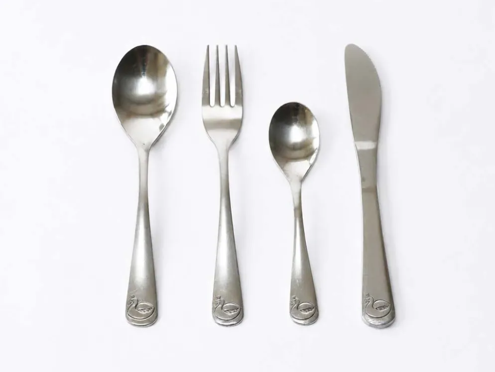 SET CUBIERTOS INFANTILES CISNE