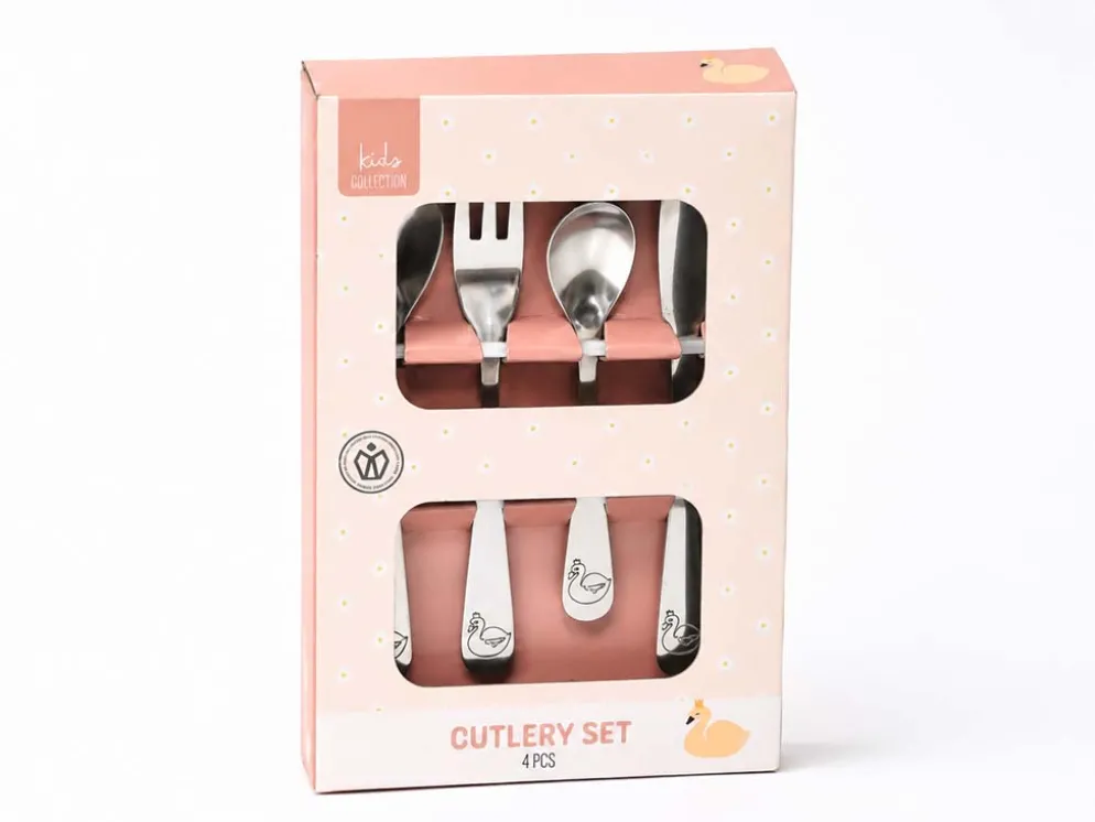 SET CUBIERTOS INFANTILES CISNE