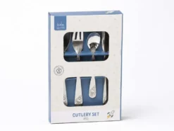 SET CUBIERTOS INFANTILES COHETE