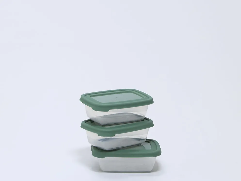SET 3 FIAMBRERA RECTANGULAR VERDE OSCURO