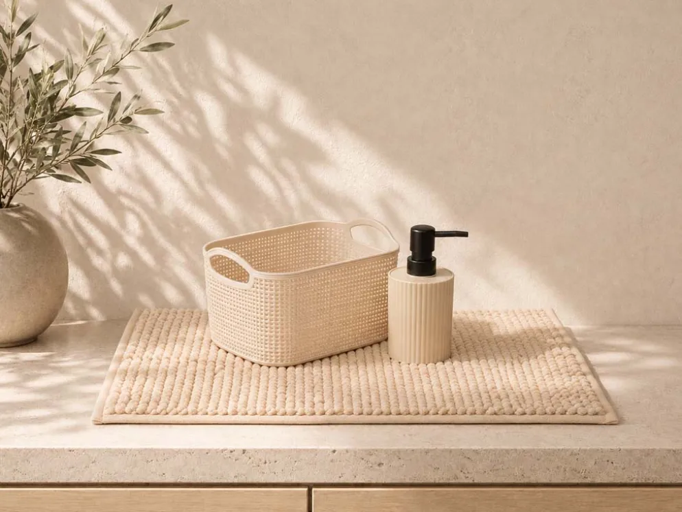 SET 3 PIEZAS BAÑO BEIGE
