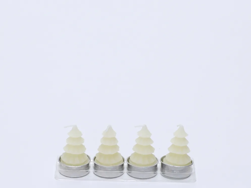 SET 4 VELAS ABETO NATURAL