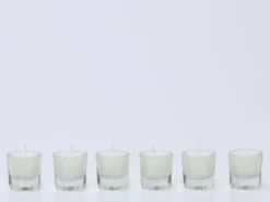 SET 6 VELAS CRISTAL MARFIL