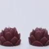SET 2 VELAS FLOR BURDEOS Ø6CM