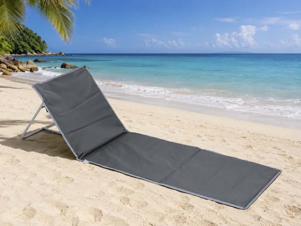 SILLA SUELO PLEGABLE PLAYA GRIS 158X51X45CM