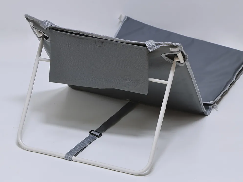 SILLA SUELO PLEGABLE PLAYA GRIS 158X51X45CM