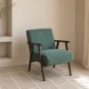 SILLON VINTAGE CHENILLA VERDE 67X79X84