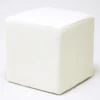 TABURETE PUFF CUAD CREMA ROMBO 34X34X30CM