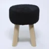TABURETE PUFF 28.5X34.5 NEGRO