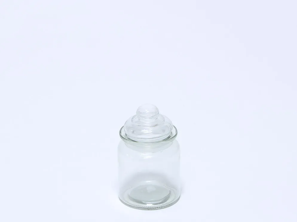 TARRO REDONDO CRISTAL LISO TAPA 250ML