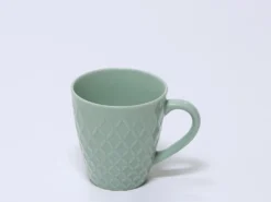 TAZA CERAMICA DIAMANTE 345ML VERDE