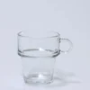 TAZA VIDRIO APILABLE CON ASA 270ML