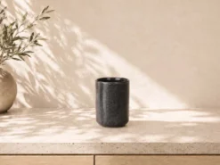 VASO CERAMICA BAÑO NEGRO