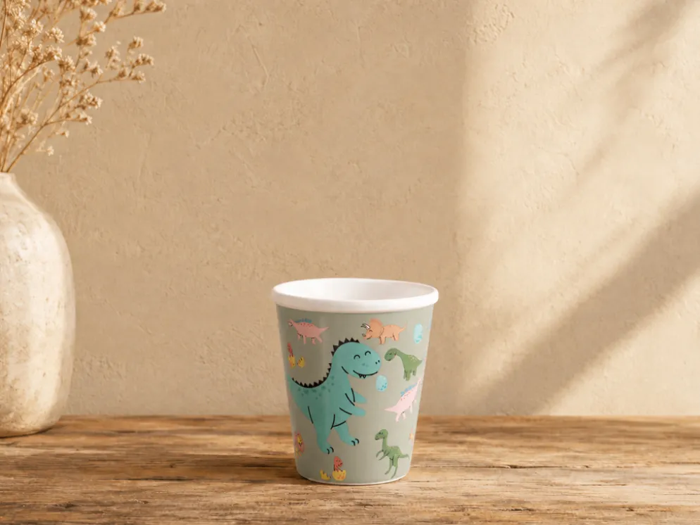 VASO MELAMINA 250ML DINOSAURIOS