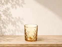 VASO TROQUELADO 350ML AMBAR