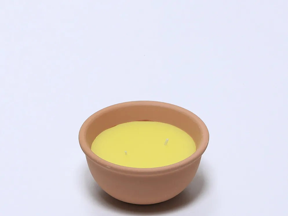 VELA CITRONELA CUENCO TERRACOTA Ø13CM