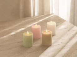VELA LED 10CM PASTEL BLANCA