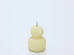 VELA LED DOBLE BOLA 12CM CREMA