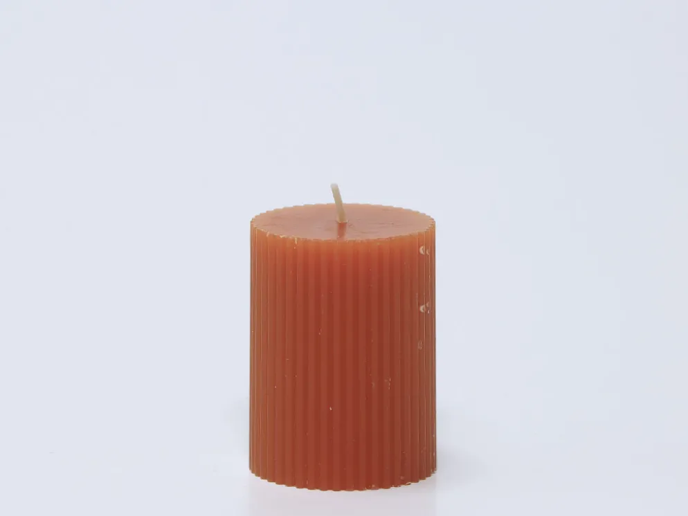 VELA RUSTIC NARANJA Ø6X8CM