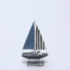 VELERO DECORACION MADERA 13.5X5X25 AZUL