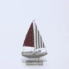 VELERO DECORACION MADERA 13.5X5X25 ROJO
