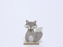 ZORRO DECORATIVO CON FIELTRO 16CM CREMA